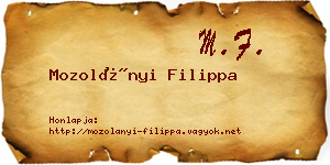 Mozolányi Filippa névjegykártya